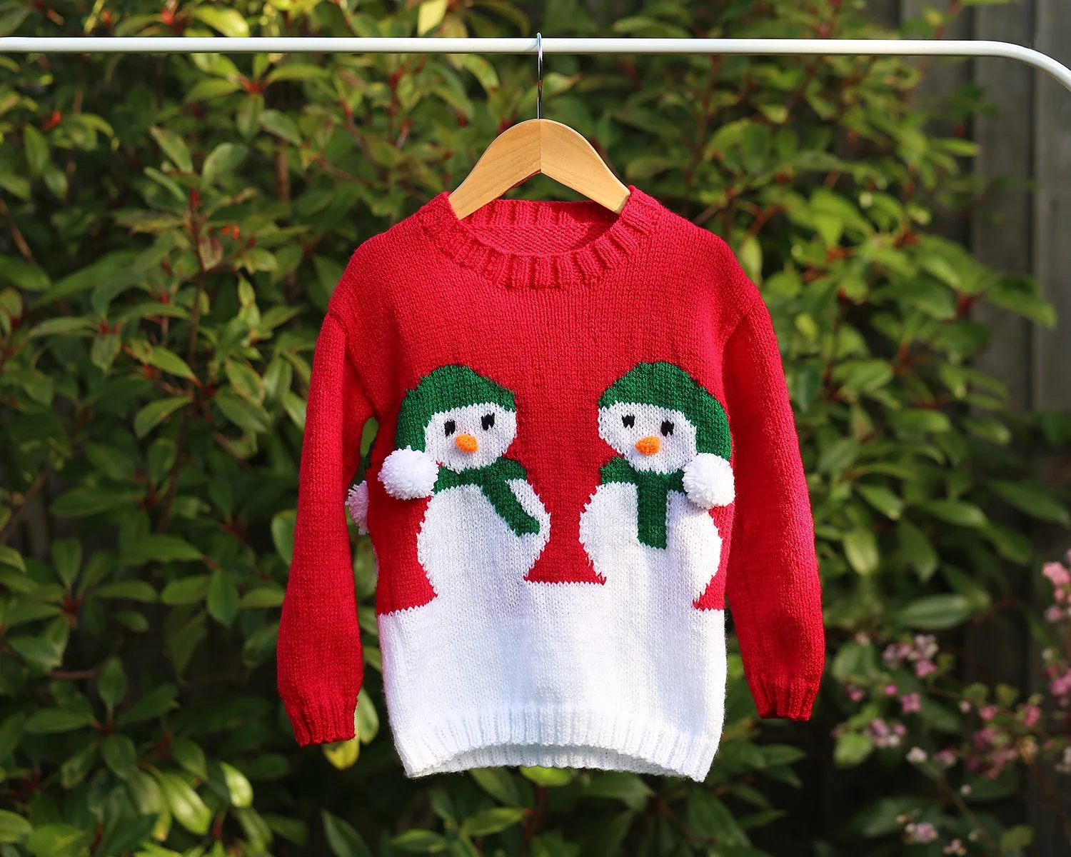 Children s Snowmen Christmas Jumper Knitting Pattern Pizpaw Patterns